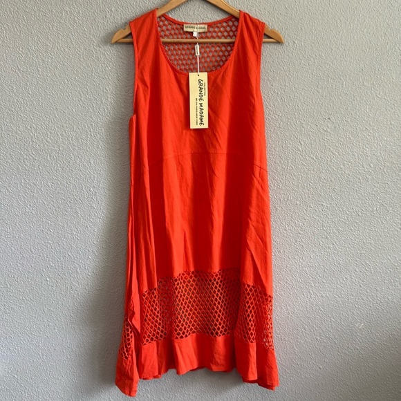 Sleeveless Cotton Linen Dress Size Small Medium NWT - Picture 1 of 12